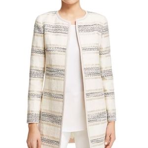 Lafayette 148 New York Gold Jacquard Pria Jacket Sz 8 Fall Professional Style